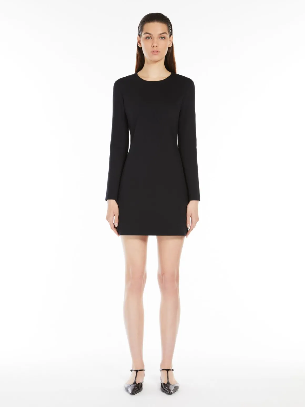 Short technical jersey dress