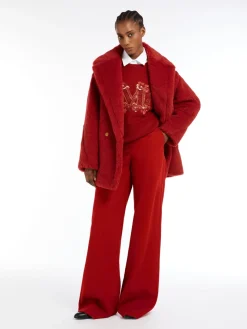 Short Teddy Bear Icon Coat in alpaca and wool