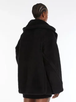Short Teddy Bear Icon Coat in alpaca and wool