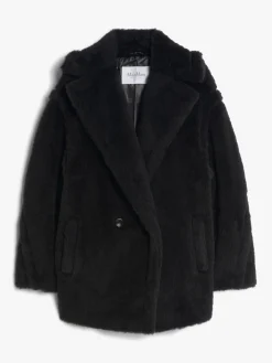 Short Teddy Bear Icon Coat in alpaca and wool