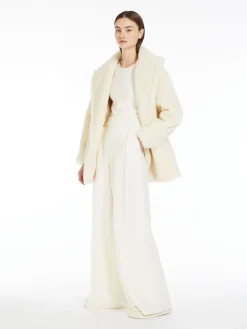 Short Teddy Bear Icon Coat in alpaca and wool