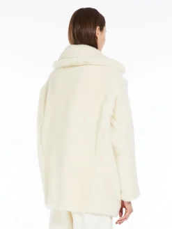 Short Teddy Bear Icon Coat in alpaca and wool