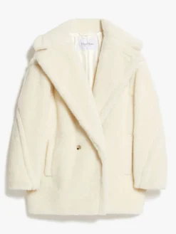 Short Teddy Bear Icon Coat in alpaca and wool