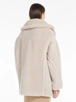 Short Teddy Bear Icon Coat in alpaca and wool