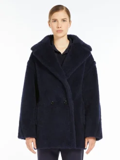 Short Teddy Bear Icon Coat in alpaca and wool