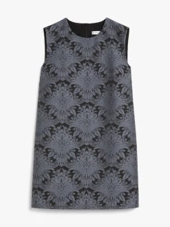 Short wool jacquard dress