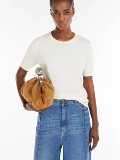 Silk and cotton knit T-shirt