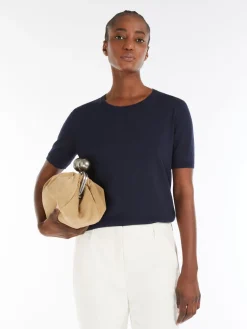 Silk and cotton knit T-shirt
