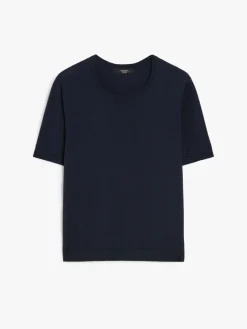 Silk and cotton knit T-shirt