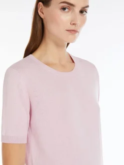 Silk and cotton knit T-shirt