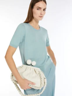 Silk and cotton knit T-shirt