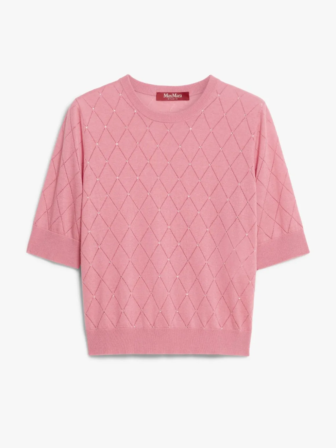 Silk and wool Argyle jumper