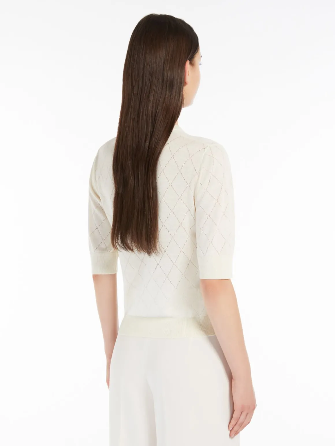 Silk and wool Argyle jumper