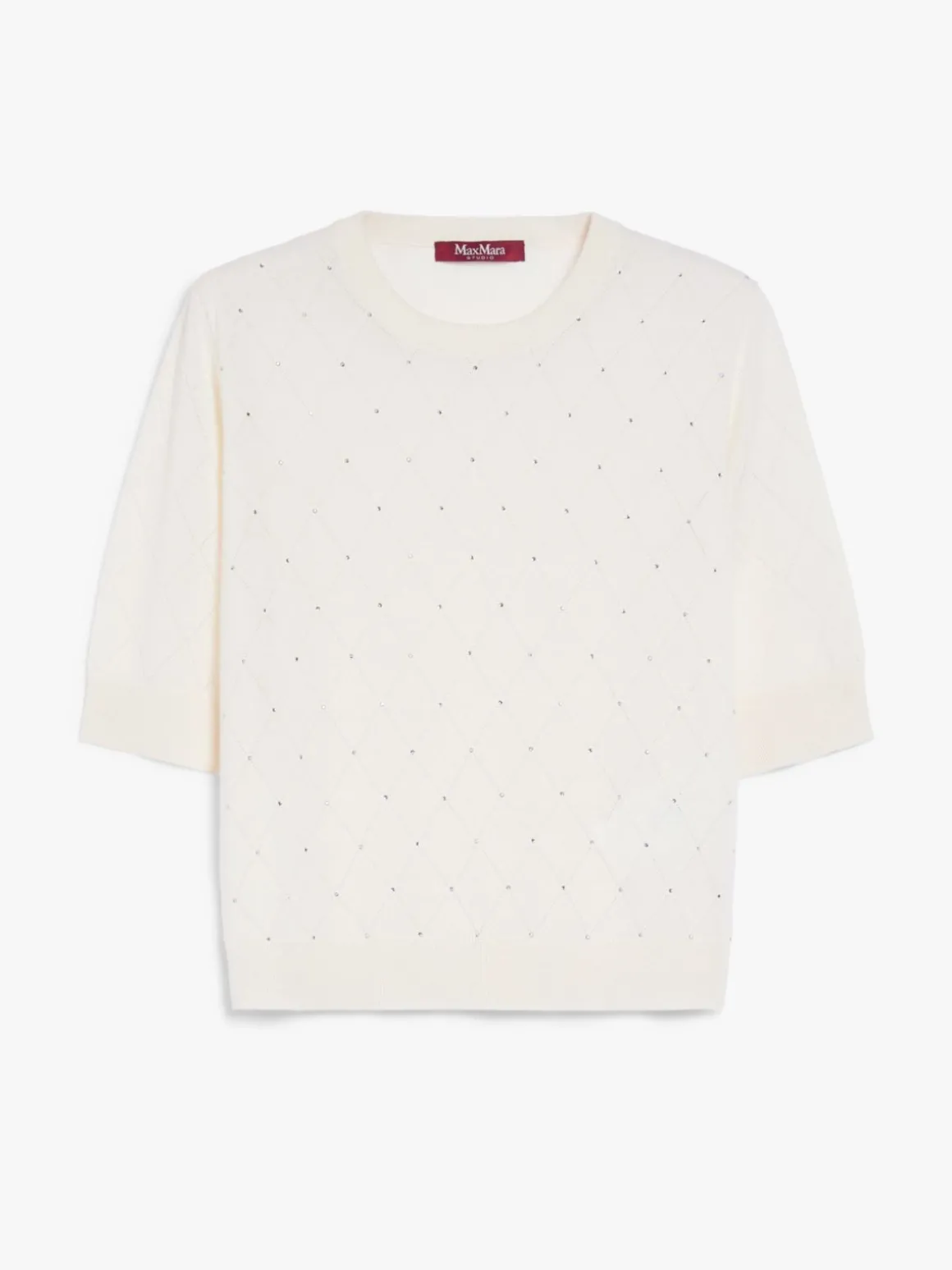 Silk and wool Argyle jumper