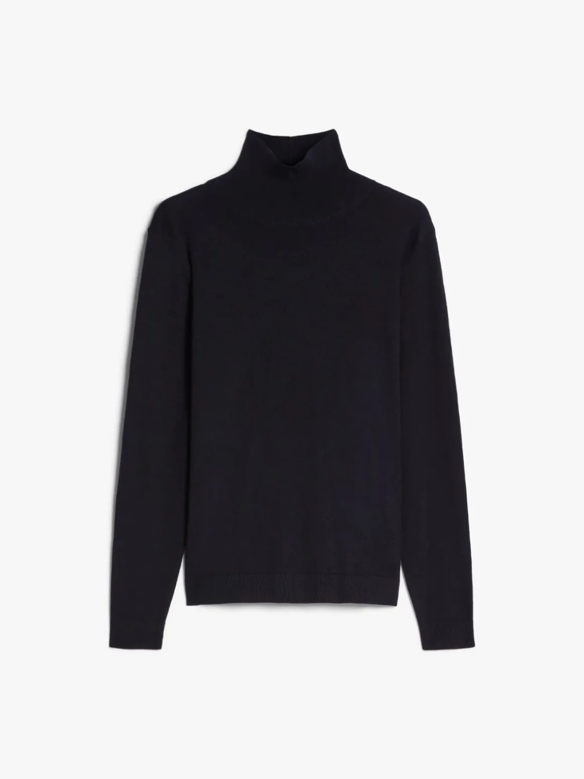 Silk and wool polo-neck sweater
