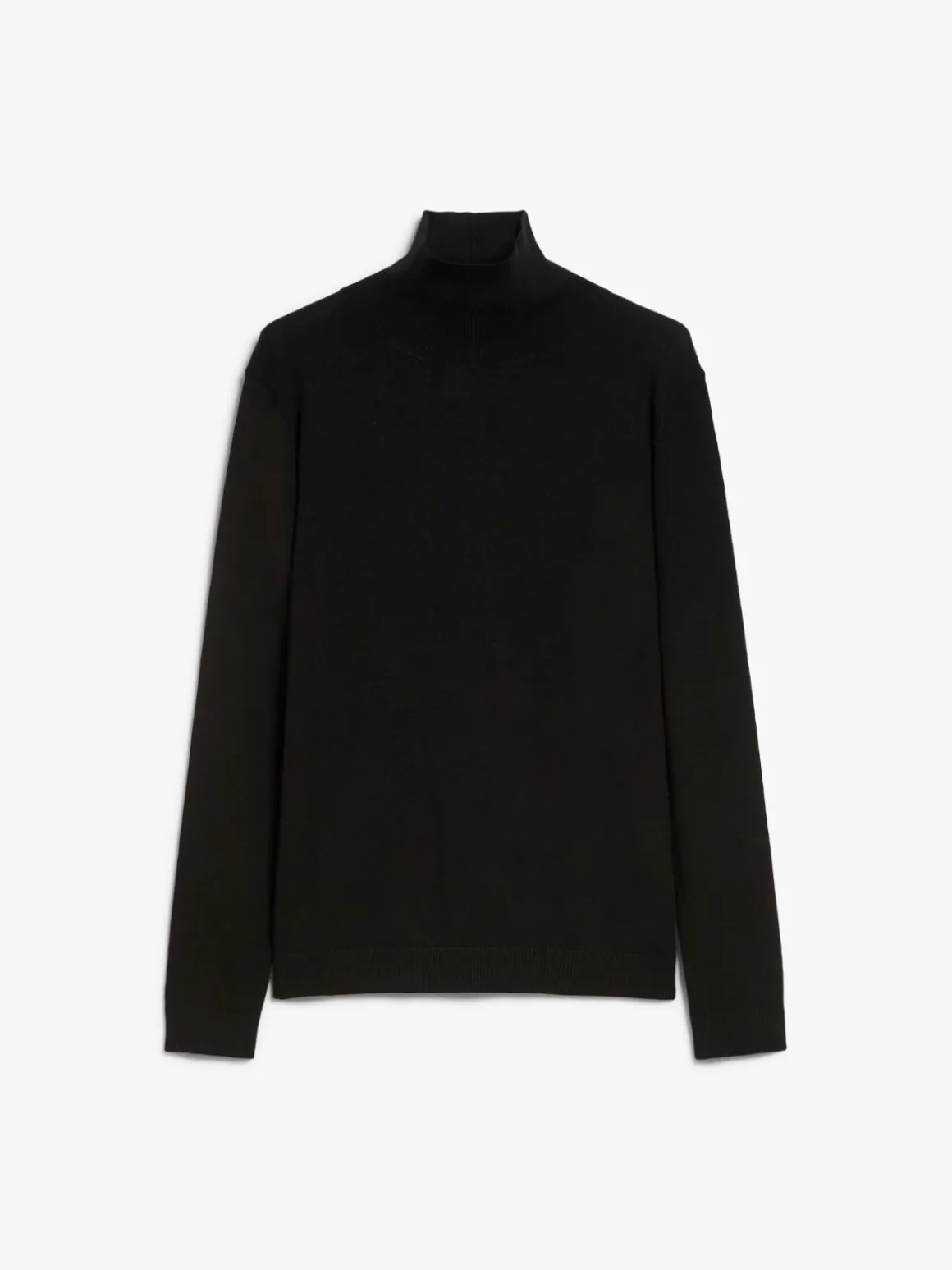 Silk and wool polo-neck sweater