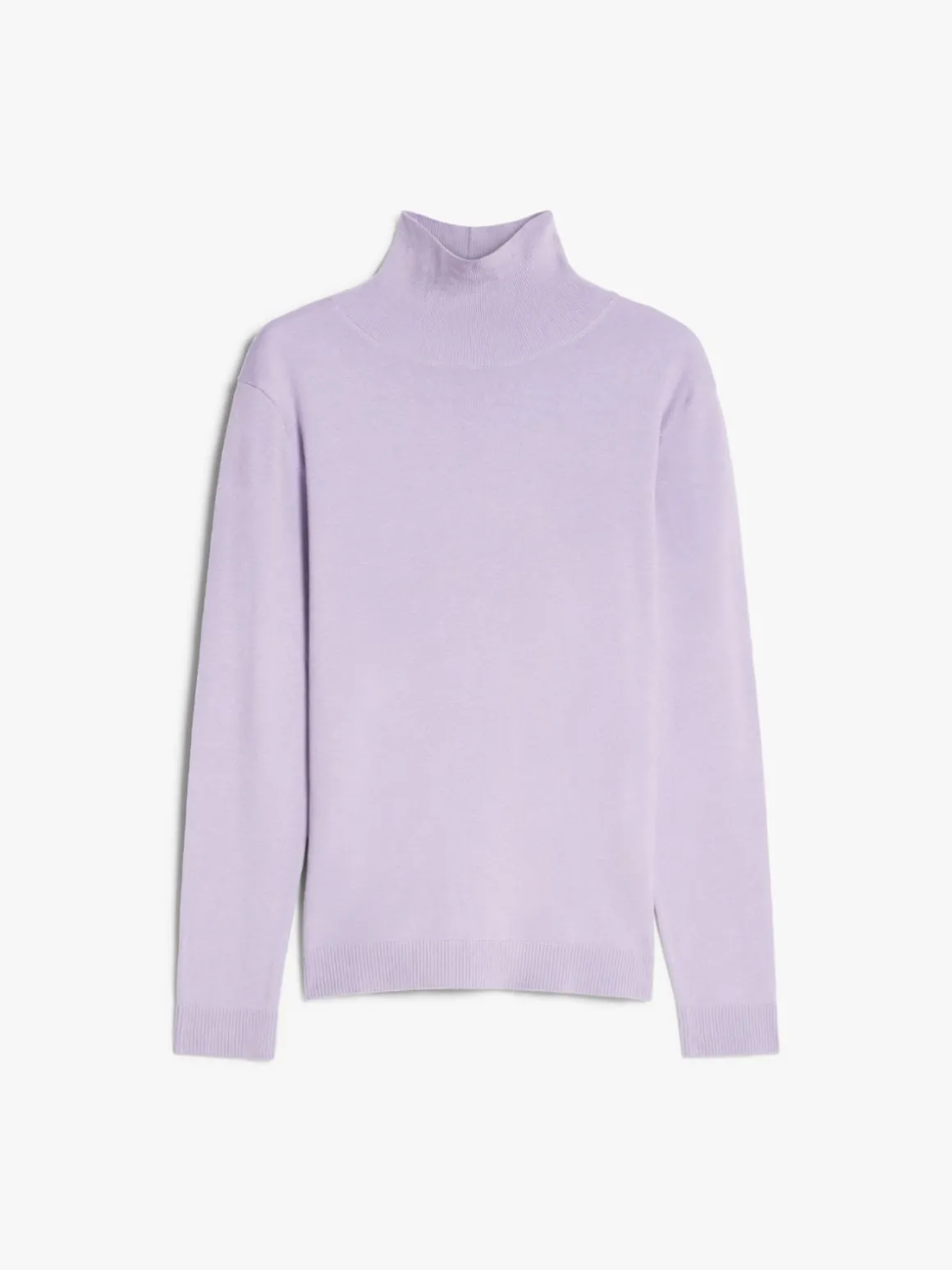 Silk and wool polo-neck sweater
