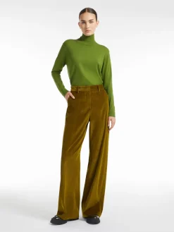 Silk and wool polo-neck sweater