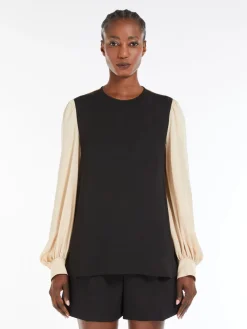 Silk charmeuse blouse