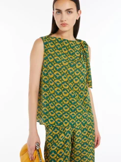 Silk crepe de chine top