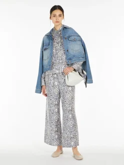 Silk crêpe de Chine trousers
