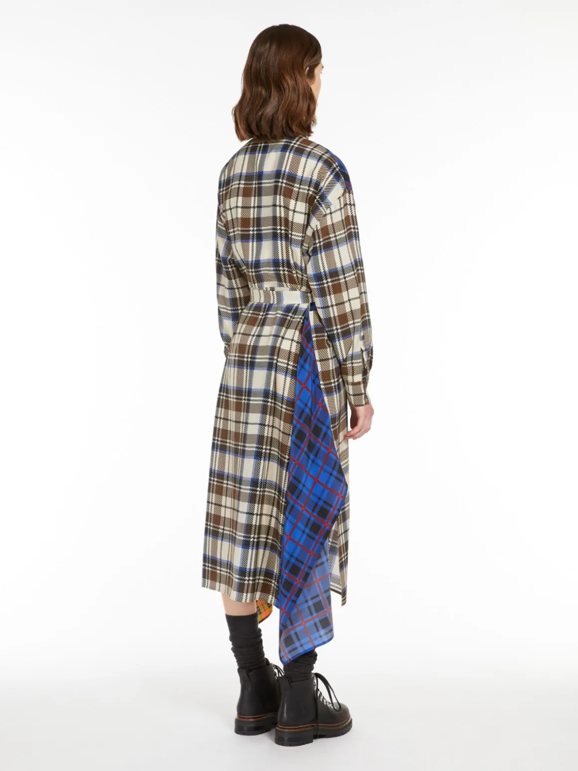 Silk patchwork dress