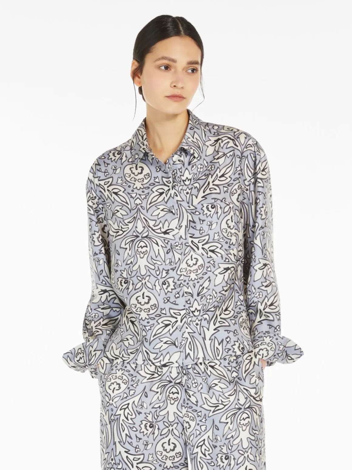 Silk twill shirt