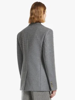 Single-breasted blazer with studs