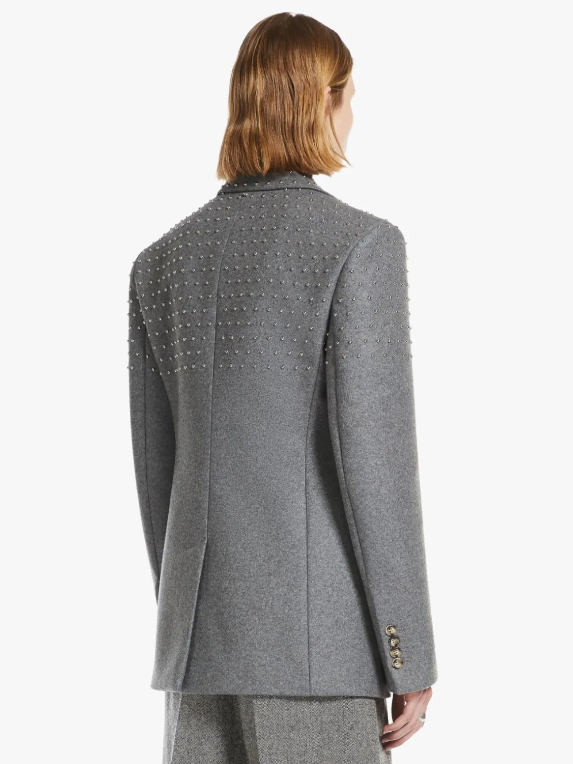 Single-breasted blazer with studs