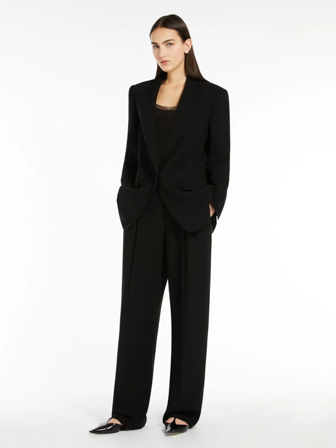Single-breasted cady blazer