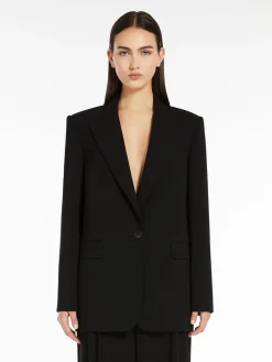 Single-breasted cady blazer