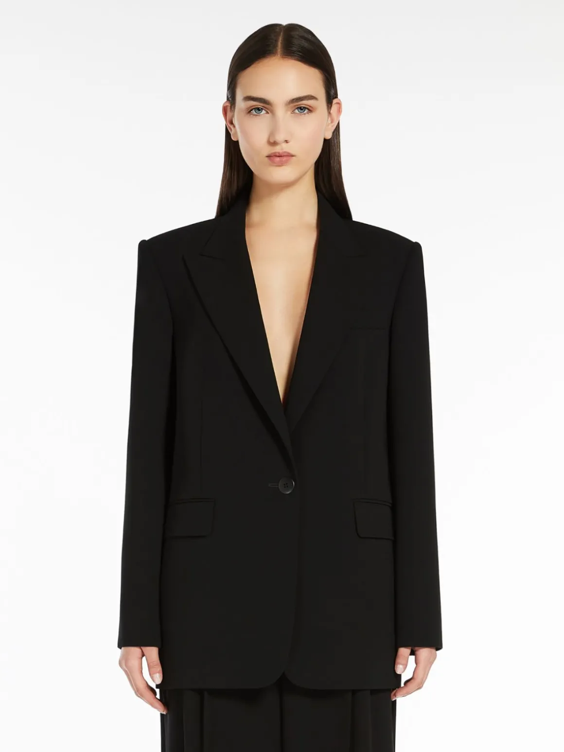 Single-breasted cady blazer