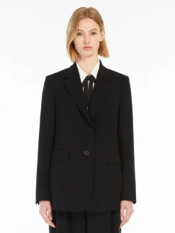 Single-breasted cady blazer