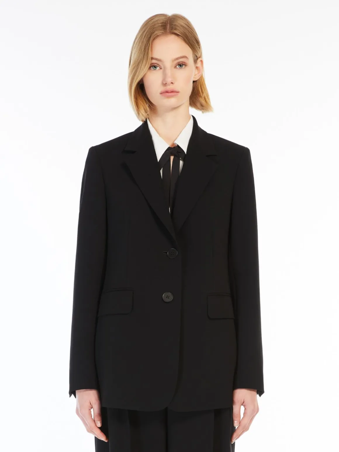 Single-breasted cady blazer