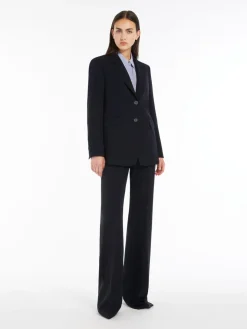 Single-breasted cady blazer