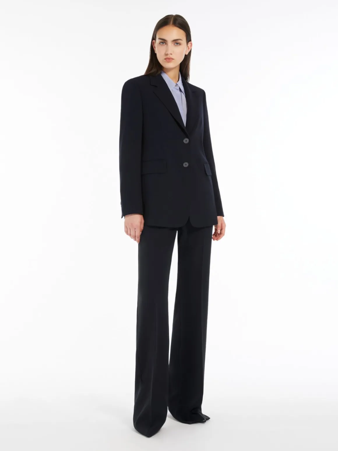 Single-breasted cady blazer