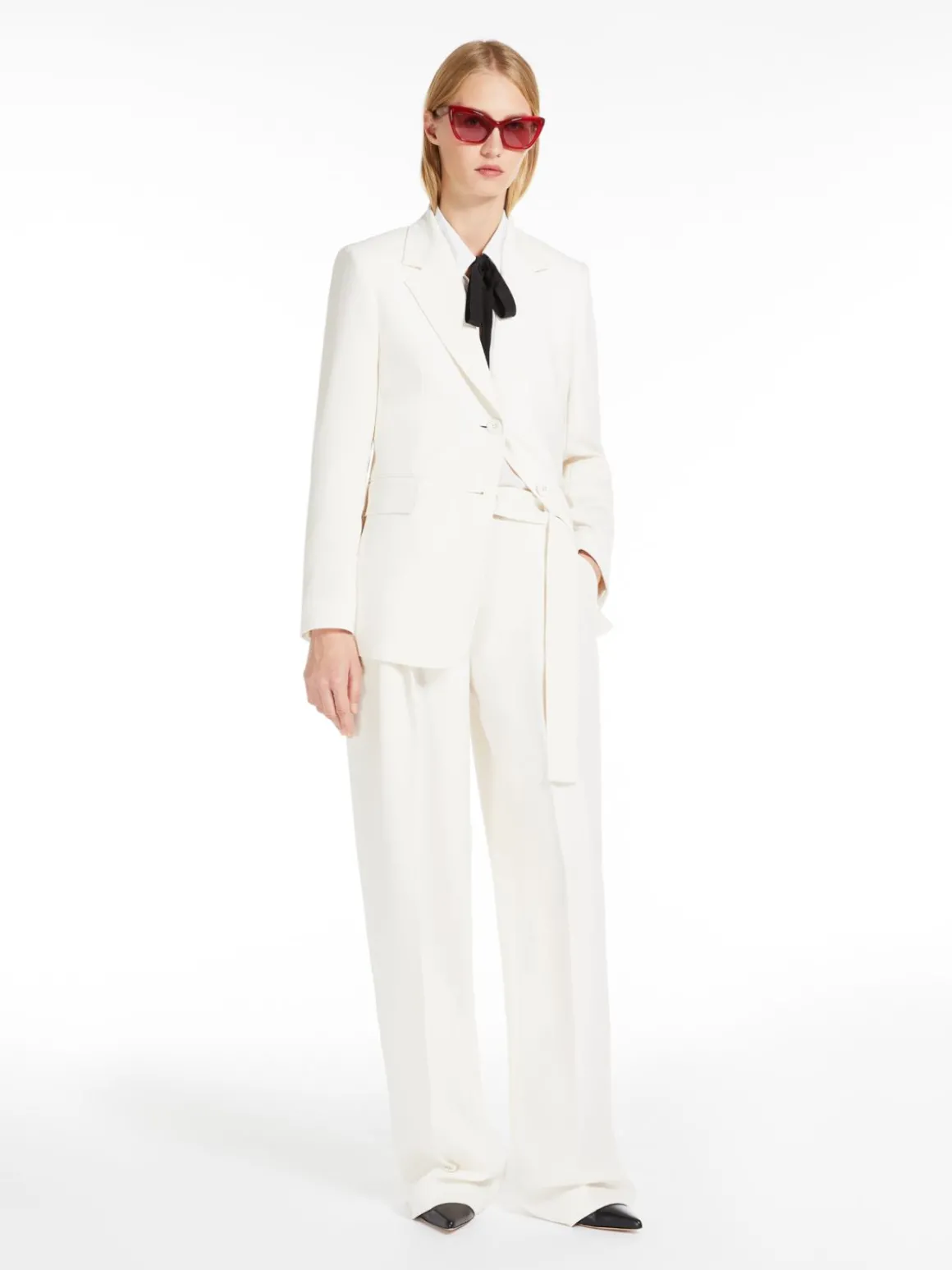 Single-breasted cady blazer