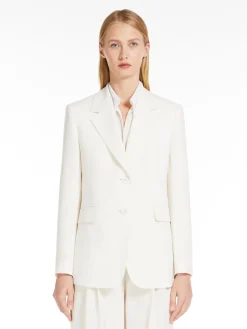 Single-breasted cady blazer