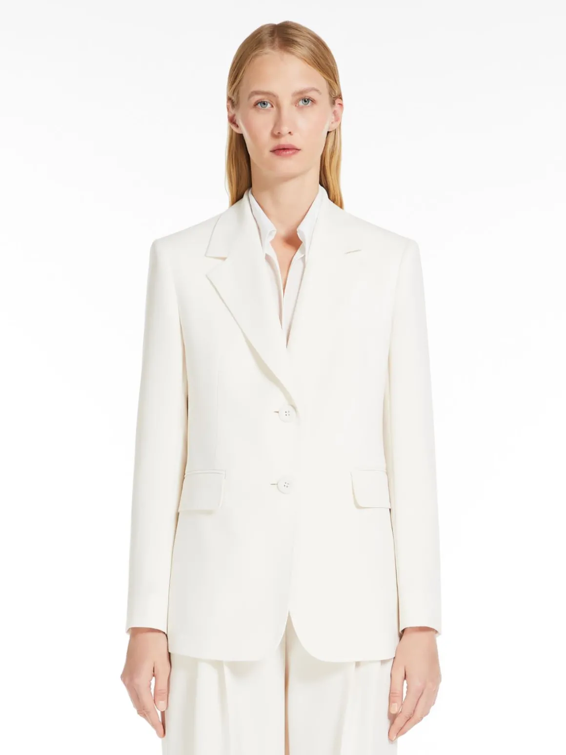 Single-breasted cady blazer