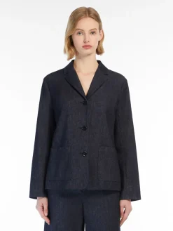 Single-breasted denim jacket