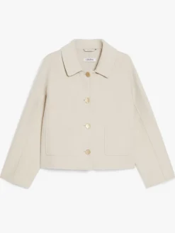 Single-breasted double-faced wool jacket