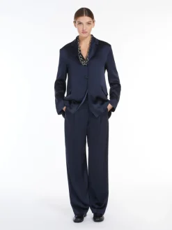 Single-breasted satin jacket