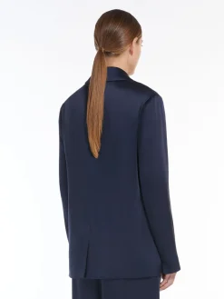 Single-breasted satin jacket