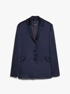 Single-breasted satin jacket