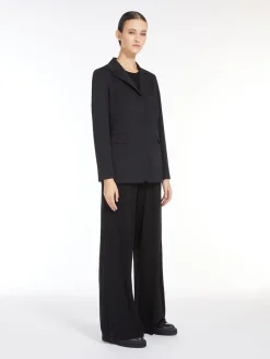 Single-breasted technical jersey blazer