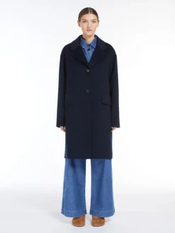 Single-breasted wool coat