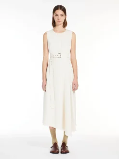 Sleeveless cotton bull denim dress