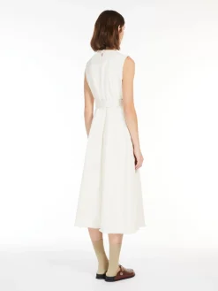 Sleeveless cotton bull denim dress