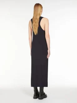 Sleeveless stretch viscose dress