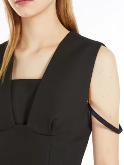 Sleeveless top with corset detail